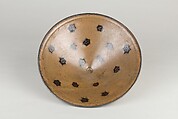 Bowl, Light buff clay with brown glaze and metal rim (Jian-type ware), China