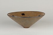 Bowl, Light buff clay with brown glaze and metal rim (Jian-type ware), China