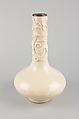 Bottle vase, Porcelain with relief and incised decoration (Jingdezhen ware), China