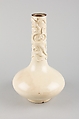 Bottle vase, Porcelain with relief and incised decoration (Jingdezhen ware), China