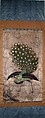 Peacock, Hanging scroll; ink and color on paper, Japan