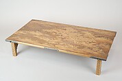 Table with Design of Pine and Plum Trees, Gold maki-e on black lacquer, Japan
