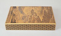 Document Box (Bunko) with Design of Cherry Trees in Bloom in Yoshino, Lacquer with sprinkled gold and silver and relief lacquer (takamakie) and polished sprinkled gold and silver lacquer decoration (togidashi), Japan