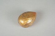 Incense Box (Kōgō) in the Shape of a Peach, Lacquered wood; gold, silver takamaki-e, hiramaki-e, togidashimaki-e, and cut-out gold foil application (kirikane), Japan