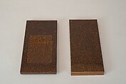 Writing Box with Portrait of Fujiwara no Ietaka and His Poem about the Tatsuta River, Lacquered wood with gold and silver hiramaki-e, togidashimaki-e, and red lacquer on silver ground, Japan