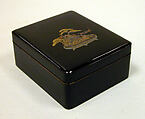 Box, Rōirō lacquer with takamakie of gold, red and silver, Japan