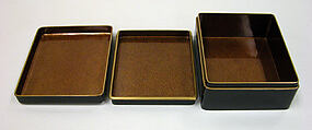 Box, Rōirō lacquer with takamakie of gold, red and silver, Japan