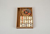 Incense Box with Design of Camellia, Autumn Grasses, and Tree, Gold and silver maki-e on red lacquer, Japan