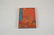 Incense Box with Design of Camellia, Autumn Grasses, and Tree, Gold and silver maki-e on red lacquer, Japan