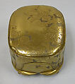 Incense Box with Tray, Cover and Four Small Boxes, Gold lacquer, Japan