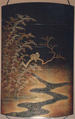 Case (Inrō) with Design of Pheasant on Path (obverse); Two Birds on Tree over Winding River (reverse), Lacquer, roiro, nashiji, gold and coloured togidashi; Interior: fundame, Japan