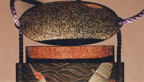Case (Inrō) with Design of Cranes in Flight over Waves, Lacquer, roiro, togidashi, gold, silver, black and red hiramakie, gold foil; Interior: nashiji and fundame, Japan