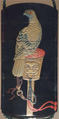 Case (Inrō) with Design of Hawks on Tasseled Perches, Kano Terunobu (1717–63)  , Yusei, Lacquer, roiro, white lacquer, gold and coloured hiramakie; Interior: nashiji and fundame, Japan