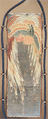 Case (Inrō) in the Shape of Wood Seal with Decoration of Pheonix and Paulownia Tree, Lacquer with red, black green, brown, and white painted lacquer 
on gray ground
Ojime: kingfisher on lotus stem; wood, stained ivory and mother-of-pearl inlay
Netsuke: yamabushi and wood gatherers, Japan