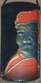 Case (Inrō) with Head of Daruma, Lacquer, roiro, gold, silver, red hiramakie, takamakie, nashiji; Interior: nashiji and fundame, Japan