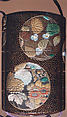 Case (Inrō) with Design of Flowers in Circular Panels, Lacquer, roiro, hirame, gold and coloured hiramakie, nashiji, various inlay; Interior: fundame, Japan
