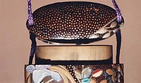Case (Inrō) with Design of Flowers in Circular Panels, Lacquer, roiro, hirame, gold and coloured hiramakie, nashiji, various inlay; Interior: fundame, Japan