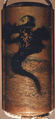 Case (Inrō) with Design of Dragon in Clouds Emerging from Waves before Mount Fuji, Lacquer, kinji, nashiji, gold, silver and black hiramakie, togidashi; Interior: nashiji and fundame, Japan