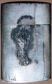 Case (Inrō) with Design of Sage beside a Waterfall (obverse); Tiger beside Rocks and Maple Tree (reverse), Metal, brass, sentoku metal, incised, openwork, various applied metals
Interior: silver metal, Japan