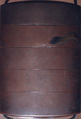 Case (Inrō) with Design of Tiger Seen from Behind, Lacquer, shibuichi coloured ground, gold, silver and red hiramakie, inlaid eye; Interior: red lacquer & silver fundame, Japan