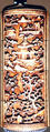 Case (Inrō) with Design of Chinese-Style Landscape with Floral Band and Stylized Character, Ivory, carved relief, stained; Interior: fundame, Japan