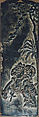 Inrō Imitating an Old Chinese Ink Cake, Kanō Jukkyoku (Japanese), Four cases; lacquered wood with black and brown takamaki-e, togidashimaki-eNetsuke: carved red lacquer with chrysanthemum designOjime: carved nut, Japan