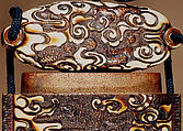 Case (Inrō) with Design of Dragon among Clouds and Waves with Birds in Flight, Ivory, carved relief, incised, stained, aogai inlay; Interior: nashiji, Japan