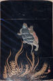 Case (Inrō) with Design of Tortoise Swimming above Water Weeds (obverse);  Bamboo stems, Vines (reverse), Lacquer wood, roiro, imitated bamboo, gold, silver and coloured hiramakie, kirigane; Interior: nashiji and fundame, Japan