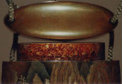 Case (Inrō) with Design of Chinese-Style Mountain Landscape with Buildings beside Rocks, Lacquer, kinji, nashiji, gold, silver hiramakie, takamakie, togidashi; Interior: gyobu nashiji and fundame, Japan