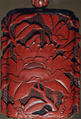 Case (Inrō) with Design of Large Flowering Peony, Carved red lacquer, Japan