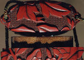 Case (Inrō) with Design of Large Flowering Peony, Carved red lacquer, Japan