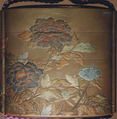 Case (Inrō) with Design of Flowering Peonies (obverse) Cat Biting into Peony Stem (reverse), Lacquer, kinji, gold, silver, red and coloured hiramakie, takamakie, inlaid eyes; Interior: fundame, Japan