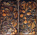 Case (Inrō) with Design of Gourd Vine, Wood, carved relief, incised, stained; Interior: dark brown, Japan