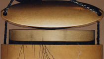 Case (Inrō) with Design of Two Horses beneath Leafless Weeping Willow Tree, Lacquer, fundame, sumie togidashi; Interior: red lacquer and fundame, Japan