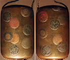 Case (Inrō) with Design of Scalloped Medallions, Gold maki-e and colored lacquer, Japan