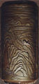 Case (Inrō) with Design of Shishi Dog Throwing its Young from Rocks (obverse); Shishi Dog Climbing up a Cliff (reverse), Lacquer, kinji, gold and silver hiramakie, takamakie, kirigane, applied metal; Interior: nashiji and fundame, Japan