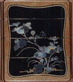 Case (Inrō) with Design of Flowering Chrysanthemums with Brocade Borders, Lacquer, roiro, nashiji, hirame, aogai, gold foil inlay; Interior: fundame, Japan