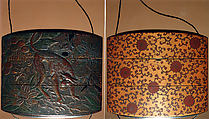 Case (Inrō) with Design of Monkey on Background of Flowers (obverse); Flowering Scrolls (reverse), Lacquer, dark brown, grey and brown hiramakie, takamakie, fundame, red, silver; Interior: roiro and fundame, Japan