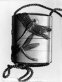 Case (Inrō) with Design of Dragon Flies, Lacquer, fundame, gold, brown and red hiramakie, takamakie, ceramic inlay; Interior: roiro and fundame, Japan