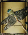 Case (Inrō) with Design of Dragon Flies, Lacquer, fundame, gold, brown and red hiramakie, takamakie, ceramic inlay; Interior: roiro and fundame, Japan