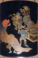 Case (Inrō) with Design of Dancer, Musicians and Drum, Lacquer, roiro, gold and coloured togidashi; Interior: nashiji and fundame, Japan