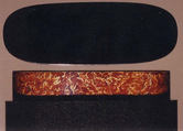 Case (Inrō) with Design of Peacock on Rock with Peonies, Lacquer, roiro, horn, ivory and cloisonne inlay, Inro: nashiji, togidashi; Interior: gyobu nashiji and fundame, Japan