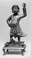 Dancing Figure with Dog, Cloisonné enamel on copper, China