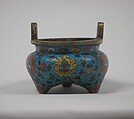 Incense burner with lotus scrolls, Cloisonné enamel, China