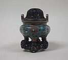 Incense burner with lotus scrolls, Cloisonné enamel, China