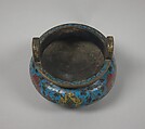 Incense burner with lotus scrolls, Cloisonné enamel, China