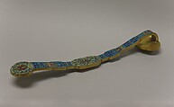 Ruyi Scepter, Cloisonné enamel with gilt-bronze medallions, China