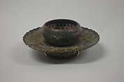 Cup Stand, Cloisonné enamel on copper, China