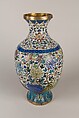 Vase, Cloisonné enamel on copper, China