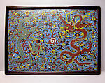 Panel with Dragons, Cloisonné enamel, China